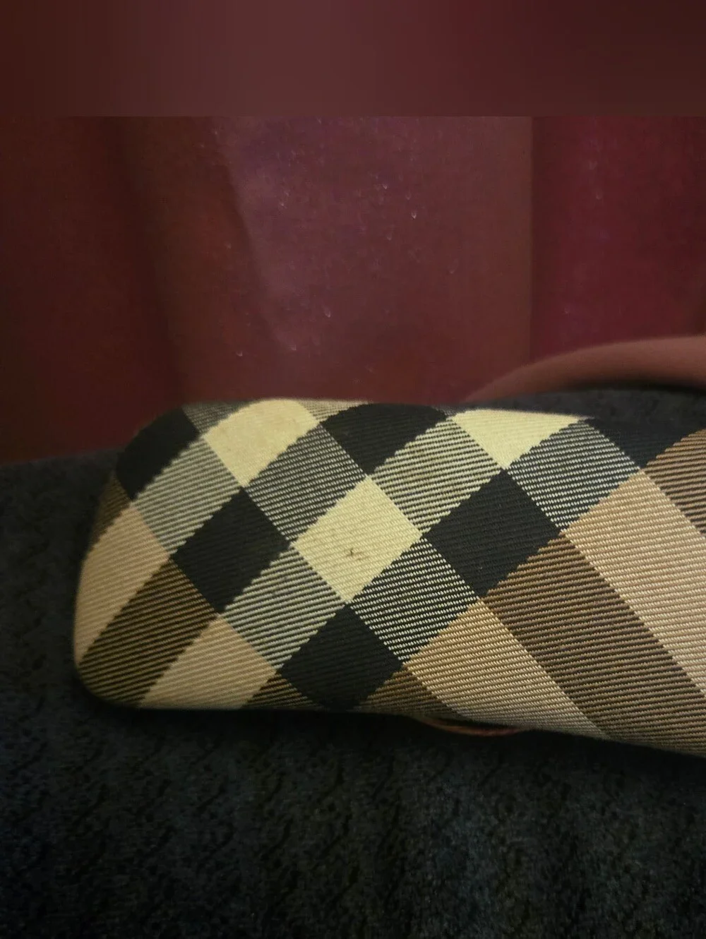 Burberry Nova Check Clamshell Glasses Case